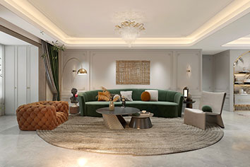 嘉实&middot;万科公园都会178平米程序气概装修软装...